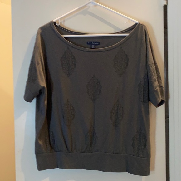 Women’s short sleeve cropped burn out t-shirt - Picture 1 of 3